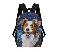 sinyumoney Australian Shepherd Sac À Dos Avec Poche, Sacs À Dos Imprimés En 3D, Sacs De Voyage, Sacs À Livres, Sacs D'école Pour Enfants 17inch