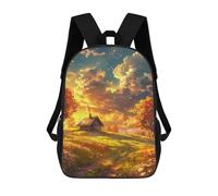 sinyumoney Autumn Cabin in Field-1 Sacs À Dos Pour Enfants, Sac À Dos Scolaire Imprimé En 3D Pour Enfants, Sac À Dos De Voyage, Sac À Livres Pour Enfants 17inch Sac D'école