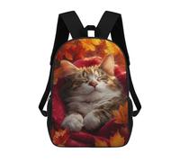 sinyumoney Autumn Cat Nap Blanket-1 Sacs À Dos Pour Enfants, Sac À Dos Scolaire Imprimé En 3D Pour Enfants, Sac À Dos De Voyage, Sac À Livres Pour Enfants 17inch Sac D'école