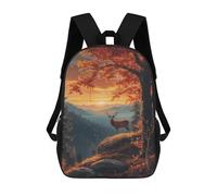 sinyumoney Autumn Deer Landscape Sacs À Dos Imprimés En 3D Pour Enfants, Sacs D'école Tendance Pour Garçons, Sacs De Voyage, Sacs Scolaires Pour Élèves Du Primaire 17inch