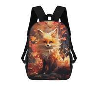 sinyumoney Autumn Fox Fantasy Artwork 17inch Sac À Dos Scolaire Imprimé En 3D Pour Enfants, Style Décontracté Et Tendance, Idéal Pour Les Voyages Et Les Études.