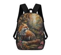 sinyumoney Autumn Fox in Forest-1 Sacs À Dos Pour Enfants, Sac À Dos Scolaire Imprimé En 3D Pour Enfants, Sac À Dos De Voyage, Sac À Livres Pour Enfants 17inch Sac D'école
