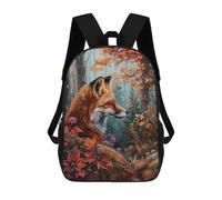 sinyumoney Autumn Fox in Forest Sac À Dos Enfant, Cartable, Sacs À Dos Scolaires Imprimés En 3D Pour Élèves Du Primaire Et Du Collège, Cadeau D'anniversaire Pour Adolescents 17inch