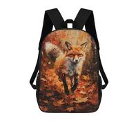 sinyumoney Autumn Fox Painting Artwork Sac À Dos Scolaire Pour Enfants, Grand Sac À Dos 3D, Cadeau Pour Enfants 17inch