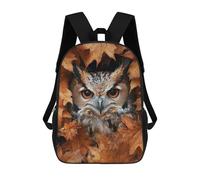 sinyumoney Autumn Owl Portrait Sac À Dos Imprimé En 3D, Sac D'école Décontracté Et Tendance Pour Enfants, Sac D'école Pour Garçons, Collégiens 17inch