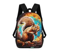 sinyumoney Autumn Squirrel Artwork Sac À Dos Scolaire Pour Enfants, Imprimé En 3D, Pour Garçons, Élèves Du Primaire Et Du Collège 17inch
