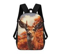 sinyumoney Autumnal Deer Portrait Sac À Dos Scolaire Imprimé En 3D, Sac À Dos Tendance Pour Enfants, Sac À Dos Pour Garçons, Élèves Du Collège 17inch