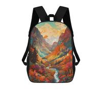 sinyumoney Autumnal Mountain Serenity -1 Sac À Dos Scolaire Pour Enfants, Sac À Dos De Voyage Décontracté, Grand Sac À Dos Pour Garçons Et Filles 17inch