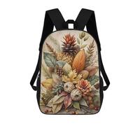 sinyumoney Autumnal Still Life with Pineapple Sac À Dos Scolaire Pour Adolescents, Imprimé En 3D, Ajustable, À Poches Tendance, Pour Enfants, Garçons, Filles, Étudiants Et Adolescents 17inch