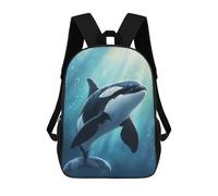 sinyumoney Baby Orca in Blue Water Sac À Dos Scolaire Imprimé En 3D Pour Enfants, Sac À Dos Garçon/fille, Sac De Voyage Pour Enfants 17inch
