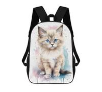 sinyumoney Baby Ragdoll Cat Kitten Sacs À Dos 17 Pouces Pour Enfants, Sacs D'école Imprimés En 3D Pour Élèves Du Primaire Et Du Collège, Garçons Et Filles