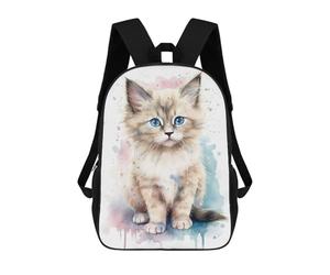 sinyumoney Baby Ragdoll Cat Kitten Sacs À Dos 17 Pouces Pour Enfants, Sacs D'école Imprimés En 3D Pour Élèves Du Primaire Et Du Collège, Garçons Et Filles