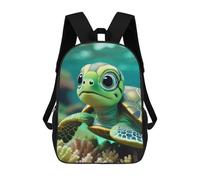 sinyumoney Baby Sea Turtle In A Reef Sac À Dos Scolaire Pour Filles Et Garçons, Grande Capacité, Léger, Pour Enfants Et Étudiants 17inch