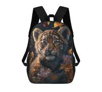 sinyumoney Baby Tiger in Autumn Sac À Dos Scolaire Imprimé En 3D, Sac À Dos Décontracté Pour Enfants, Sac D'école Imprimé En 3D Pour Garçons, Primaire Et Collège 17inch