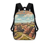 sinyumoney Badlands National Park Sacs À Dos Scolaires Pour Enfants, Sac D'école Imprimé En 3D Pour Garçons, Élèves Du Primaire Et Du Collège 17inch