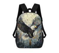 sinyumoney Bald Eagle in Flight Dynamic Impasto Art Sacs À Dos Pour Enfants, Cartables, Sacs À Dos Scolaires Imprimés En 3D, Sacs À Dos De Voyage Tendance Pour Enfants (primaire, Collège) 17inch