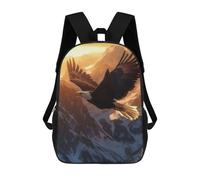 sinyumoney Bald Eagle Sunset Sac À Dos Enfant, Cartable Imprimé En 3D Pour Garçons Et Adolescents 17inch