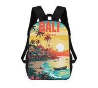 sinyumoney Bali Indonesia Sacs À Dos Pour Enfants, Cartables Imprimés En 3D, Sacs À Dos Pour Élèves Du Primaire Et Du Collège (garçons Et Filles) 17inch
