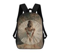 sinyumoney Ballerina in White Tutu Elegant Ballerina from Above Sacs À Dos Pour Enfants, Cartables Imprimés En 3D, Sacs À Dos Pour Élèves Du Primaire Et Du Collège (garçons Et Filles) 17inch