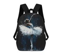 sinyumoney Ballerina Modern Sac À Dos Scolaire Imprimé En 3D, Sac À Dos Décontracté Pour Enfants, Sac D'école Imprimé En 3D Pour Garçons, Primaire Et Collège 17inch