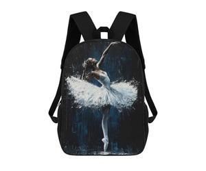 sinyumoney Ballerina Modern Sac À Dos Scolaire Imprimé En 3D, Sac À Dos Décontracté Pour Enfants, Sac D'école Imprimé En 3D Pour Garçons, Primaire Et Collège 17inch
