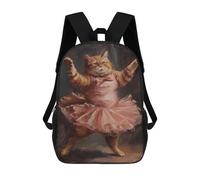 sinyumoney Ballerina Orange Tabby Cat Sac À Dos Scolaire Imprimé En 3D, Sac À Dos Tendance Pour Enfants, Sac À Dos Pour Garçons, Élèves Du Collège 17inch