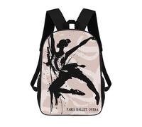 sinyumoney Ballet Dancer Painting Sacs À Dos Tendance Imprimés En 3D 17inch Sac D'école Décontracté Pour Enfants, Garçons, Élèves Du Primaire Et Du Collège
