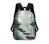 sinyumoney Bamboo Harmony Steps Sacs À Dos Pour Enfants, Sac D'école Imprimé En 3D, Cartable Pour Enfants, Sac De Voyage, Sac À Dos Garçon Fille, Sac D'école Pour Enfants 17inch