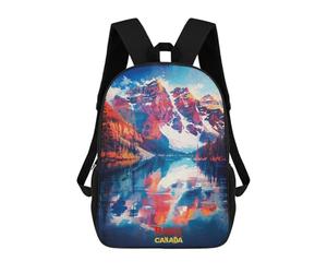 sinyumoney Banff Art Sac À Dos Enfant Imprimé En 3D, Sac D'école Pour Garçons, Sac À Dos Cool Et Décontracté, Sac À Dos Amusant Pour Enfants Et Adolescents 17inch