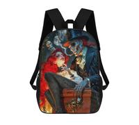 sinyumoney Baron Samedi And Maman Brigitte Sac À Dos Imprimé En 3D, Sac D'école Décontracté Et Tendance Pour Enfants, Sac D'école Pour Garçons, Collégiens 17inch