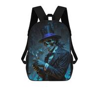 sinyumoney Baron Samedi with Drink And Cigar Sac À Dos Scolaire Imprimé En 3D Pour Garçons Et Filles, Sac À Dos Pour Ordinateur Portable Pour Enfants/étudiants/adultes 17inch