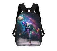 sinyumoney Baseball Pitcher In Space Sac À Dos Scolaire Pour Enfants Imprimé En 3D, Idéal Pour Les Voyages Et Les Livres 17inch