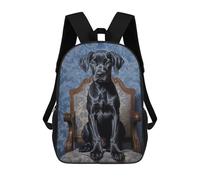 sinyumoney Basset Hound Sac à dos d'école pour filles et garçons Sac à dos avec poche Sac d'école tendance Sac à dos pour enfants, Chiot Dogue Allemand, 17"