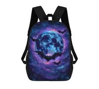 sinyumoney Bats Flying in Front of Moon Sac À Dos Enfant, Cartable Imprimé En 3D Pour Garçons Et Adolescents 17inch