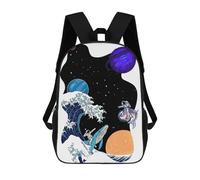 sinyumoney Battle Space Sac À Dos, Cartable Imprimé En 3D, Sac À Goûter, Sac À Dos De Voyage, Sac À Dos Entre Amis, Sac À Dos Scolaire Pour Filles Et Garçons 17inch