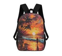 sinyumoney Beach Sunset Bliss Sac À Dos Enfant, Cartable Pour Garçons Et Adolescents, Sac À Dos De Voyage, Sac À Dos Scolaire, Sac À Livres 17inch