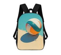sinyumoney Beach Volleyball Sacs À Dos Scolaires Pour Enfants, Sac D'école Imprimé En 3D Pour Garçons, Élèves Du Primaire Et Du Collège 17inch