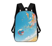 sinyumoney Beach Volleyball Splash Sac À Dos Enfant Tendance Et Amusant, Sac À Dos Pour Garçons Et Adolescents, Sac D'école Imprimé En 3D Pour Garçons 17inch