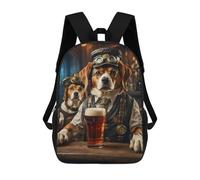 sinyumoney Beagle Beer Hounds Sacs À Dos Imprimés En 3D Pour Enfants, Sacs D'école Tendance Pour Garçons, Sacs De Voyage, Sacs Scolaires Pour Élèves Du Primaire 17inch