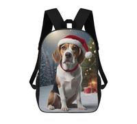 sinyumoney Beagle Dog Funny Christmas Sac À Dos Pour Enfants, Impression 3D, Sac D'école Pour Garçons Et Filles, Sac À Dos Tendance Et Décontracté Pour Écoliers 17inch