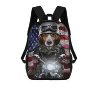 sinyumoney Beagle Dog on Motorcycle Sacs À Dos Pour Enfants, Sac À Dos Scolaire Imprimé En 3D Pour Enfants, Sac À Dos De Voyage, Sac À Livres Pour Enfants 17inch Sac D'école