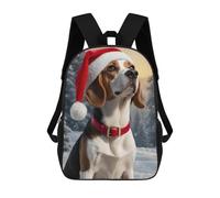 sinyumoney Beagle Dog Xmas Sacs À Dos Scolaires Pour Enfants, Sac D'école Imprimé En 3D Pour Garçons, Élèves Du Primaire Et Du Collège 17inch