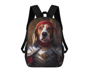 sinyumoney Beagle in Armor Sac À Dos Scolaire Pour Enfants, Sac À Dos De Voyage Décontracté, Grand Sac À Dos Pour Garçons Et Filles 17inch