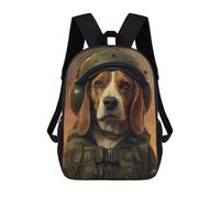 sinyumoney Beagle Soldier Sacs À Dos Imprimés En 3D Pour Enfants 17inch Sacs À Dos Tendance Et Décontractés Pour La Journée, Sacs De Voyage, Sacs À Dos D'extérieur Pour Garçons Et Filles