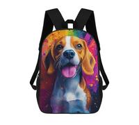 sinyumoney Beagle with Colorful Splashes Sacs À Dos Pour Enfants, Cartables, Sacs À Dos Scolaires Imprimés En 3D, Sacs À Dos De Voyage Tendance Pour Enfants (primaire, Collège) 17inch