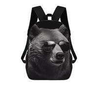 sinyumoney Bear Black And White Sac À Dos Imprimé 3D Pour Enfants, Sac À Dos Léger Pour Écoliers Et Écoliers, Sac À Goûter Pour La Crèche 17inch