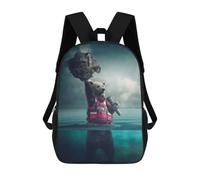 sinyumoney Bear Floating Island Life Jacket Sac À Dos Scolaire Imprimé En 3D Pour Garçons Et Filles, Sac À Dos Pour Ordinateur Portable Pour Enfants/étudiants/adultes 17inch