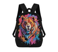 sinyumoney Bear Head Graffiti Style Sac À Dos Pour Garçons Et Adolescents, Sacs À Dos Pour Filles, Sacs À Dos Pour Tout-petits, Sacs À Livres Pour L'école Primaire Et Le Collège 17inch
