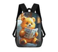 sinyumoney Bear Reading Newspaper on Toilet Funny Sacs À Dos Pour Enfants, Cartables, Sacs À Dos Scolaires Imprimés En 3D, Sacs À Dos De Voyage Tendance Pour Enfants (primaire, Collège) 17inch