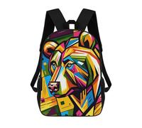 sinyumoney Bear Wpap Colorful Sac À Dos Scolaire, Sac À Dos Pour Garçons Et Adolescents, Cadeau, Sac À Dos Imprimé En 3D, Sac À Dos Scolaire, Sac À Livres 17inch